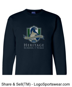 Adult Fleece Sweatshirt (Navy) Design Zoom